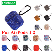 LoliHippo роскошный мерцающий Bluetooth беспроводной Чехол для наушников для Apple AirPods 1 2 прекрасные блестящие наушники Жесткий Чехол 2024 - купить недорого