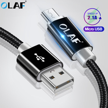 USB-кабель OLAF для быстрой зарядки, кабель Micro Usb для Android, мобильный телефон, кабель для синхронизации данных и зарядки для Samsung, Xiaomi, шнур 1 м/2 м/3 м 2024 - купить недорого