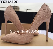 YUE JABON 2021 Real Photos Women Leather Wedding Shoes Pink Snake Printed Sexy Stilettos High Heels 8cm Pointed Toe Women Pumps 2024 - buy cheap