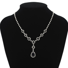 Novo design da moda pingente cristal babador gargantilha colar de strass corrente colar joias para mulheres 2016 # n137 2024 - compre barato