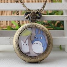 Totoro de filme animado, relógio de quartzo moderno pingente colar de bolso 2024 - compre barato