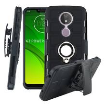 for moto g7 One Power Full Body Case For Motorola Moto G7 G6 Plus Play Shockproof Ring Stand Belt Clip Holster phone case Cover 2024 - buy cheap