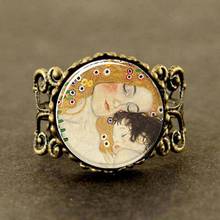 Steampunk Mother and Child by Gustav Klimt Ring women glass 1pcs/lot mens jewelry sleep dream sweet 2024 - buy cheap