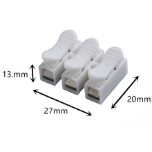10 pcs/lot CH-03 3P 10A Self-locking Quick Connector Splice No Welding Jack Socket Cable Clamp Terminals Wire Adapter Blocks 2024 - buy cheap