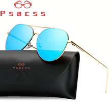 Psacss 2019 Classic Reflective Pilot Sunglasses Women Men Fashion Brand Designer Sun Glasses Vintage Mirror Top Quality Sunglass 2024 - buy cheap