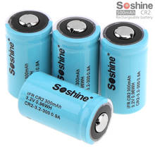Soshine 4pcs IFR CR2 3.2V 300mAh LiFePO4 Rechargable Battery for Flashlight / Headlamp / Camera + Battery Storage Box 2024 - buy cheap