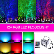 12V RGB LED Floodlight 10W 20W 30W 50W bombilla luz lampara LED RGB Light Waterproof IP65 Spotlight Wall Outdoor Lighting 2024 - buy cheap