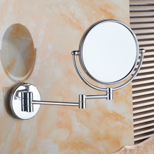 Круглое настенное зеркало косметическое зеркало 3x увеличительное зеркало двухстороннее зеркало для ванной макияж 360 Угол поворотное зеркало 2024 - купить недорого