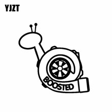 YJZT 16 см * 15,9 см увеличенная турбо Виниловая наклейка для автомобиля, милая наклейка в виде улитки, черный/серебристый, с рисунком в виде улитки, с рисунком в виде улитки 2024 - купить недорого