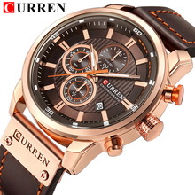 CURREN Watch Men Waterproof Chronograph Sport Military Male Clock Top Brand Luxury Leather Man Wristwatch Relogio Masculino 8291 2024 - buy cheap