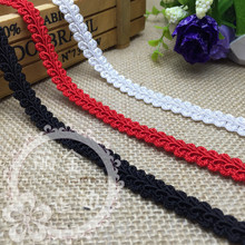 25Meters White Red Bullion Braided Ribbon Wavy Cluny Webbing Garments Hair Decorations Centipede Lace Stiching Tape Trimming 2024 - buy cheap