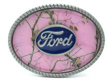 Oval Pink Camouflage Ford Belt Buckle 2024 - buy cheap