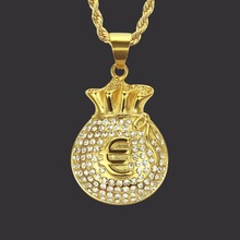 2021 Crystal Blessing Bag Necklaces For Men Woman Boy Girl Chain Pendants For Men's Hip Hop Men Jewelry 2024 - buy cheap