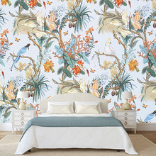 Custom 3D Photo Wallpaper European Style Flower Bird Pastoral Mural Living Room Bedroom Background Wall Decor Painting Wallpaper 2024 - buy cheap
