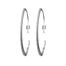 Pendientes de plata esterlina 925 auténtica para mujer, aretes de aro brillantes ovalados, joyería artesanal, regalo de fiesta, berloques, aretes, venta al por mayor 2024 - compra barato