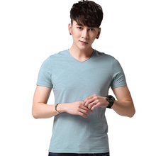 Men's 95% Bamboo Fiber Underwear clothing close-fitting short sleeve Relax breathable strench V neck undershirts For Men tshirt 2024 - buy cheap