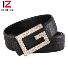 DESTINY Belts Men Luxury Famous Brand Designer High Quality Male Genuine Leather Strap Waist Wedding Crocodile GG Belt Fashion 2024 - buy cheap