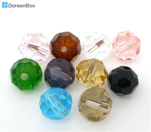 Doreen Box hot-  50 PCs Mixed  Crystal Glass Faceted Round Beads 5000 8mm(B04894) 2024 - buy cheap