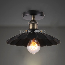 LOFT Edison American Country loft Black Umbrella Diameter (25cm) Retro Ceiling Light 2024 - buy cheap