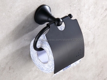 Черный латунный держатель для туалетной бумаги с масляным покрытием, настенный держатель для туалетной бумаги, держатель для рулона туалетной бумаги Nba854 2024 - купить недорого