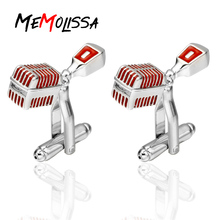 Memolissa Red 3D Mike Microphone Design Cufflinks Fancy Gifts Cuff Links for Mens abotoaduras Shirt Jewelry 2024 - buy cheap