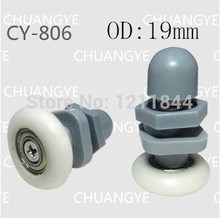 mm nylon pulley sliding door wheels circular arc glass shower room pulley sliding door OD:19 2024 - buy cheap