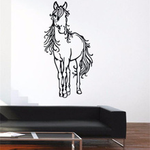 Horse Wall Sticker Art Decal Animal Vinyl Home Living Kids Bedroom Decor 109CMX55CM 2024 - buy cheap