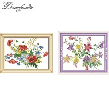 The flowers are in full bloom cross stitch kit cross-stitch set 18ct 14ct 11ct count print canvas stitches embroidery handmade 2024 - buy cheap