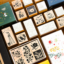 5pcs/set Vintage Forest Story Series stamp DIY wooden rubber stamps for scrapbooking stationery scrapbooking standard stamp 2024 - buy cheap