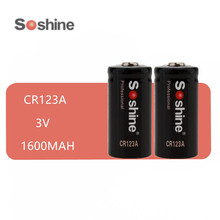 Оригинальные Литий-ионные аккумуляторы Soshine CR123A, 2 шт., 3,0 В, 1600 мАч, 2 шт. 2024 - купить недорого