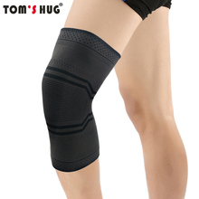 1 Pcs Sports Knee Sleeve Support Protect Kneepad Tom's Hug Brand Running Cycling Gym Braces Elastic Knee Pad Warm Grey Black 2024 - buy cheap