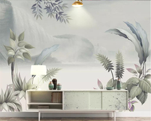 Papel de parede personalizado beibehang papel de parede pequeno plantas frescas paisagem plano de fundo tv decoração de casa sala de estar quarto papel de parede 3d 2024 - compre barato
