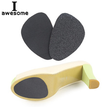 1 Pair Self-Adhesive Protect Pads Cushion Mat High Heel Anti-slip Protective Sole Stickers Black Rubber Non-slip Insole Forefoot 2024 - buy cheap