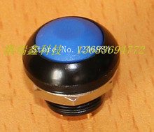 [SA]M12 waterproof switch reset button Taiwan Deli Wei PAS6 black metal edge with circular blue button lock--20pcs/lot 2024 - buy cheap