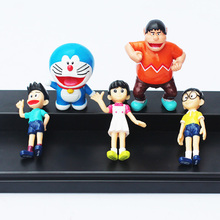 Juego de 5 unids/set de figuras de Doraemon, Nobita, Sizuka, Takeshi, PVC, muñecos de juguete de 5 ~ 7cm 2024 - compra barato