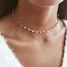 Collar de gargantilla de corazón de cobre lindo de moda Simple para mujeres cuello Vintage Collar de Chocker joyería elegante niñas regalo YN495 2024 - compra barato