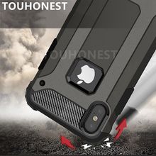 TOUHONEST Phone Case for iPhone X cover Rubber TPU+ PC Shockproof case For iPhone XS Max 11 Pro Max 12 Min SE 6 6S 7 8 Plus Case 2024 - buy cheap