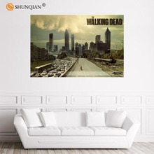 Póster bonito de The Walking Dead, impresión personalizada de tela satinada, póster de pared, estampado de tela seda 2024 - compra barato