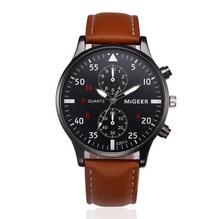 Military Business Watches Men Brand Luxury Sport Relogio Masculino Brand Luxury Leather Band Quartz Wrist Watch Drop Shipping 2024 - buy cheap