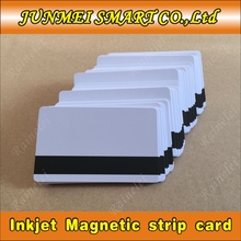 100 pcs Frete grátis Branco Em branco Hico tarja magnética do cartão pvc jato de tinta para impressora epson l800 2024 - compre barato