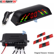 Koorinwoo Original Flat 16.5mm Probes Wireless LED Screen Parktronic Parking Sensor With 4 Sensors BIBI Speaker Blind Gold/Red 2024 - buy cheap