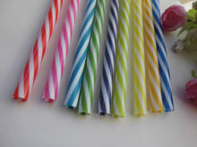 Hot Sale Reusable Biodegradable Distored Color Beverage plastic Striped drinking Straws(100pcs/lot) 2024 - buy cheap