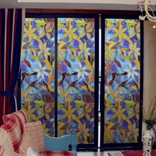 45x100cm Magnolia Privacy Window Film Decorative Stained Glass Window Film Stained Glass Film Window Sticker Home Decor 2024 - buy cheap