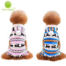 Soft Warm Fleece Winter Dog Clothes for Puppy Dogs Chihuahua Elk Snowflake Pet Hoodie Jacket Dog Coat Jumpsuit for Christmas 2024 - buy cheap