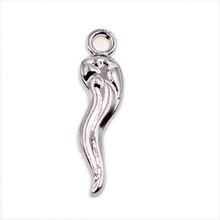 Silver Big Pepper Pendant Single Side Chili Charms DIY Accessories For Handmade Women Jewelry Necklace Bracelets 2024 - buy cheap