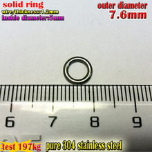 2019fishing Single ring solid rings  Connecting ringssize wire1.2*5mm*7.6mm quantily200pcs/lot 304Stainless steel 2024 - buy cheap