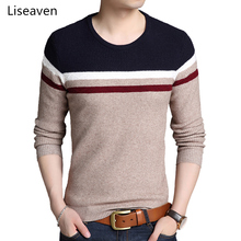 Мужской пуловер Liseaven, теплый свитер с длинным рукавом, зимняя одежда для мужчин 2024 - купить недорого