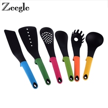 Zeegle utensílios de cozinha de silicone para cozinhar resistente ao calor conjunto de utensílios de cozinha antiaderente utensílios de cozinha 6 estilos 2024 - compre barato
