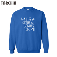 TARCHIA 2021 Hoodies Pullover Sweatshirt Personalized Apples Cider Donuts Men Coat Casual Parental Survetement Homme Boy 2024 - buy cheap