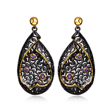 New style Vintage african Earrings black plated with Cubic zircon big drop Earrings fashion jewelry free shipment 2024 - buy cheap